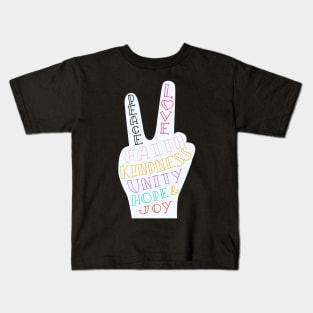 peace and love Kids T-Shirt